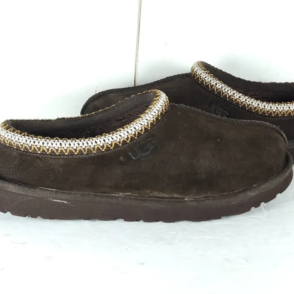 UGG Men's Tasman II US 8 Dusted Cocoa Suede Sheepskin Lined Slippers Shoes